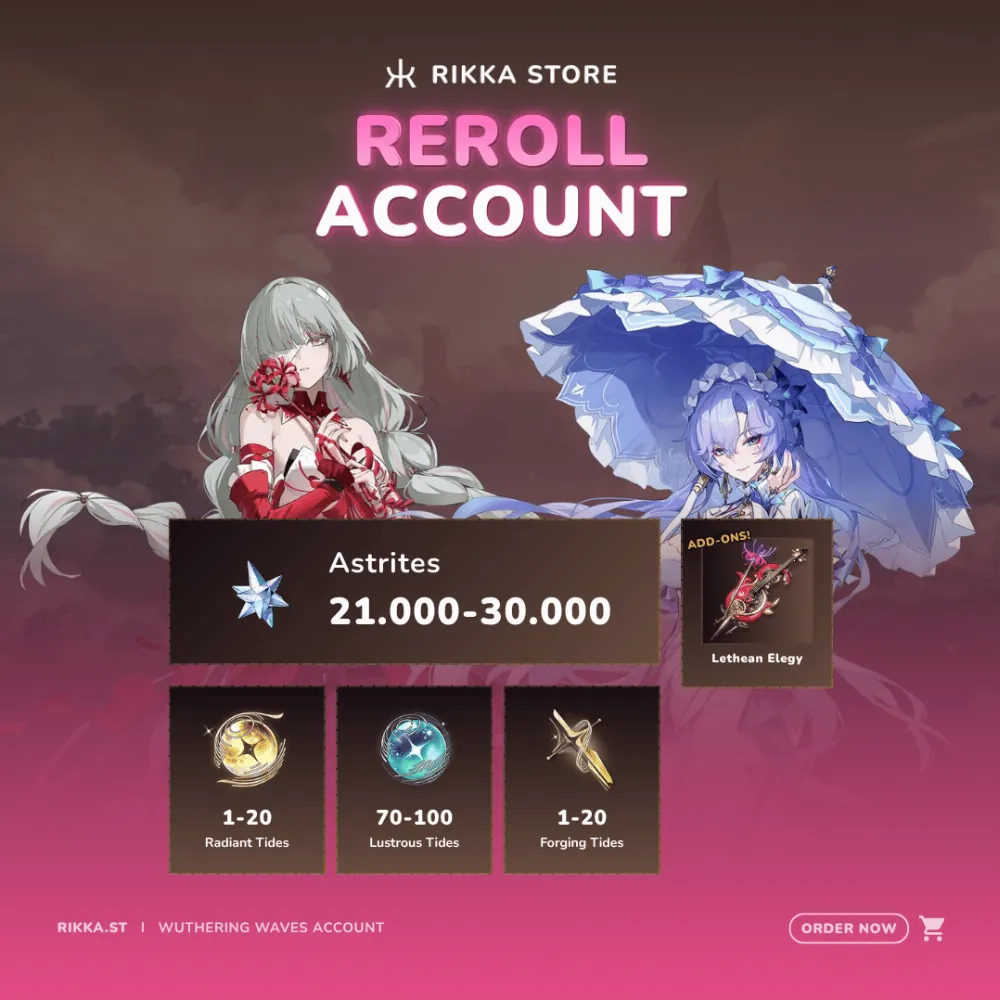 ☆ NA | Phrolova + Signature + Cantarella + 21000+ Astrites | Reroll Account | DM for Catalog