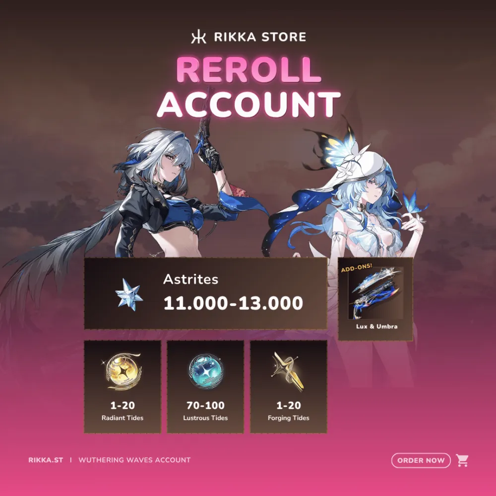 ☆ ASIA | Galbrena + Signature + Shorekeeper + 11000+ Astrites | Reroll Account | DM for Catalog