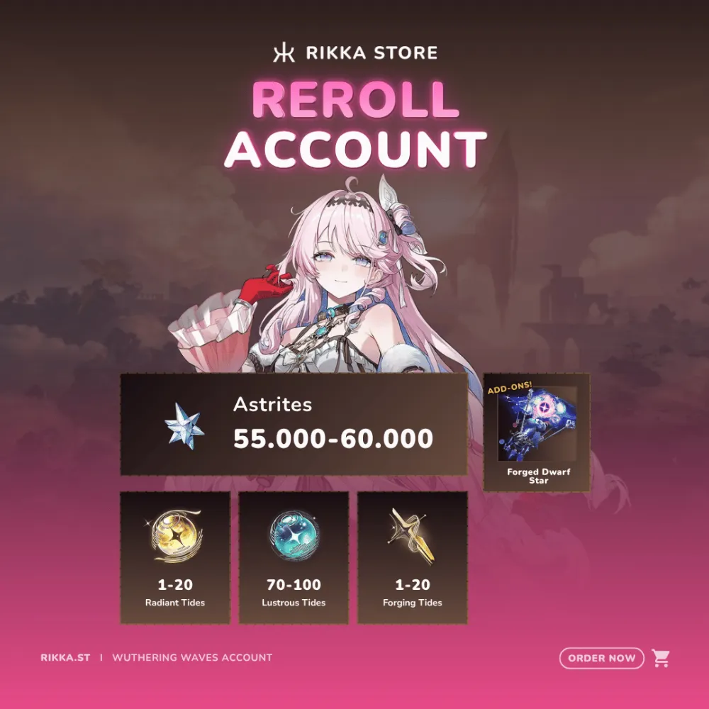 ☆ NA | Denia + Signature + 55000+ Astrites | Reroll Account | DM for Catalog