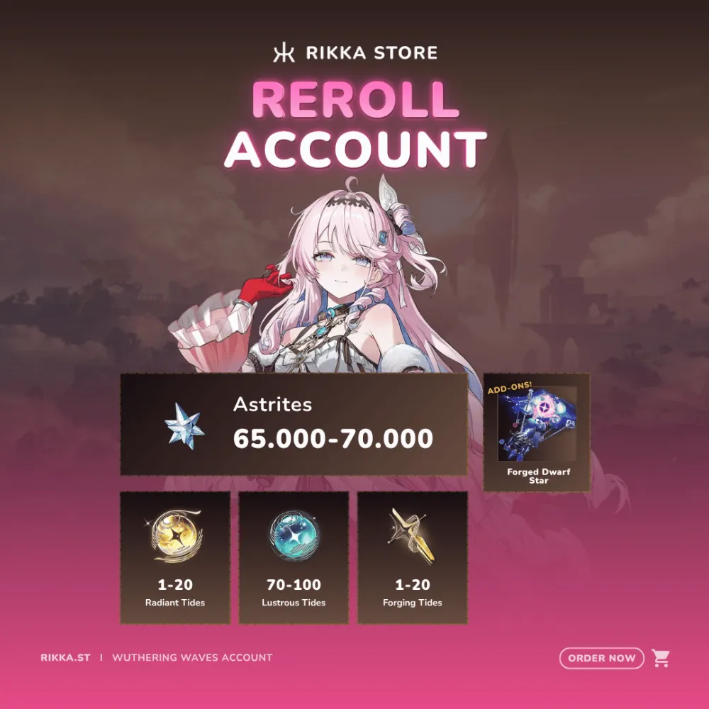 ☆ NA | Denia + Signature + 65000+ Astrites | Reroll Account | DM for Catalog