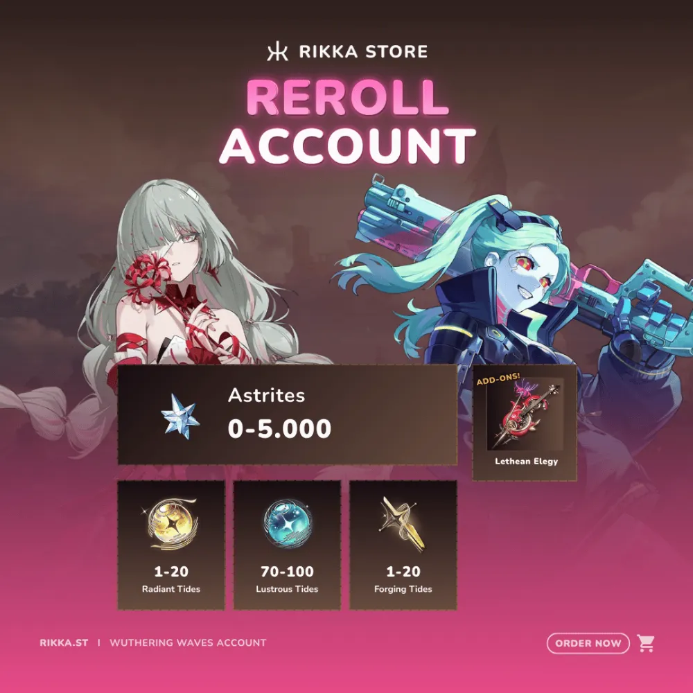 ☆ SEA | Phrolova RC 6 + Signature + 0-5000 Astrites + Rebecca | Reroll Account | DM for Catalog