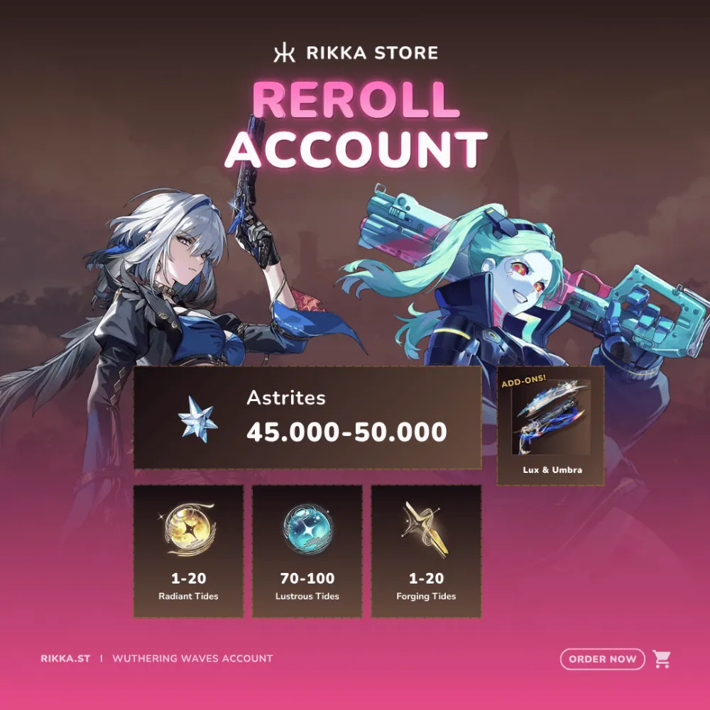 ☆ NA | Galbrena + Signature + 45000+ Astrites + Rebecca | Reroll Account | DM for Catalog