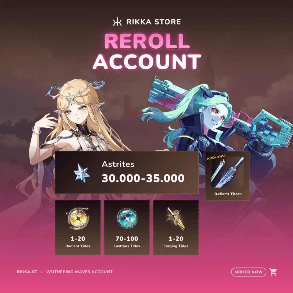 ☆ NA | Cartethyia + Signature + 30000+ Astrites + Rebecca | Reroll Account | DM for Catalog