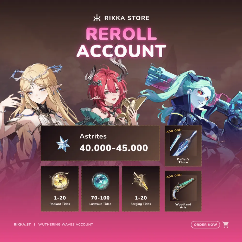 ☆ NA | Ciaccona + Signature + Cartethyia + Signature + 40000+ Astrites + Rebecca | Reroll Account
