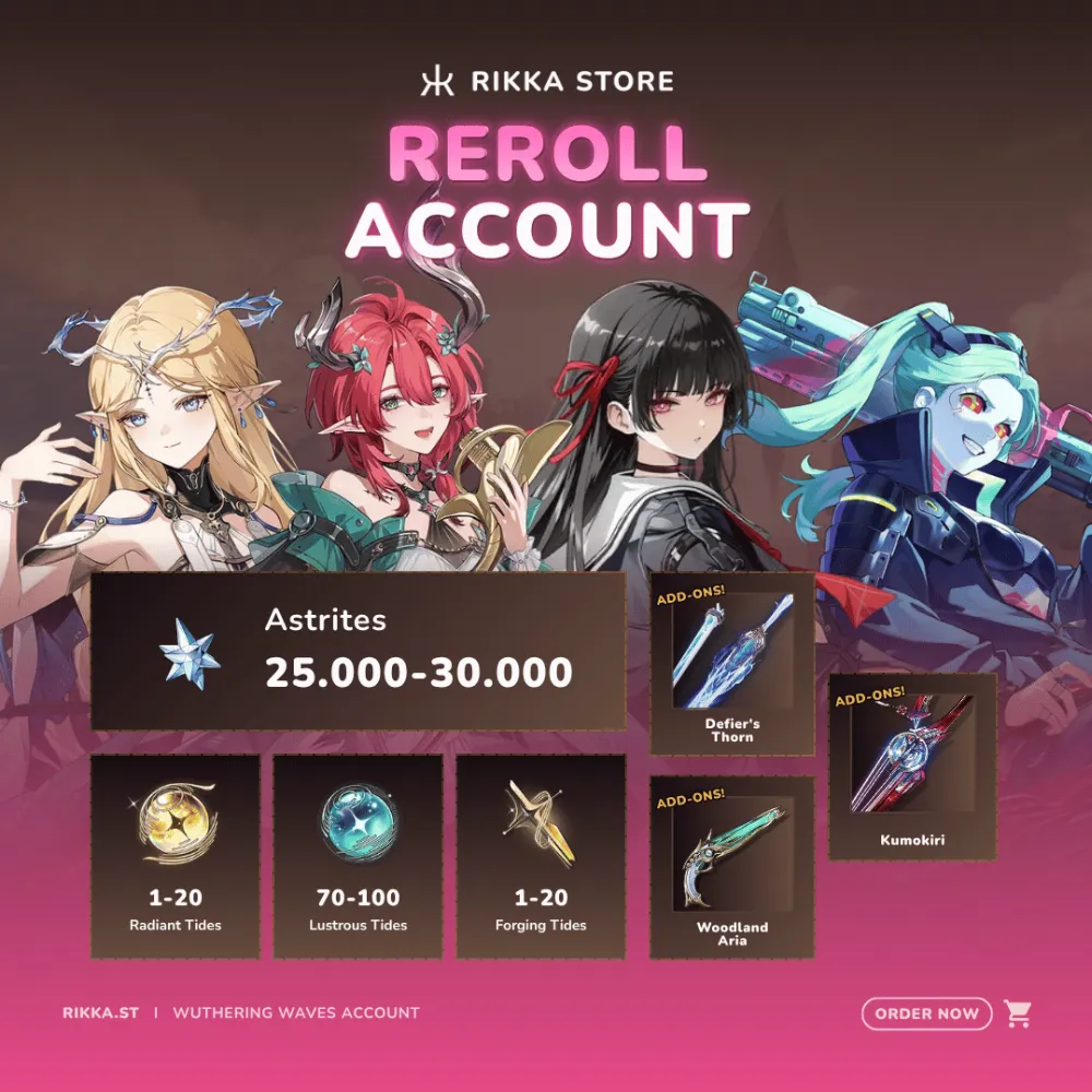 ☆ NA | Ciaccona + Signature + Chisa RC 1 + Signature + Cartethyia + Signature + 25000+Ast + Rebecca