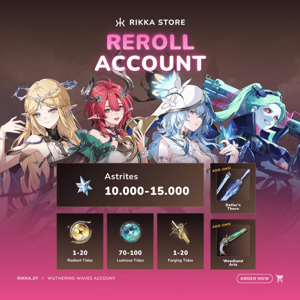 ☆ EU | Cartethyia + Signature + Ciaccona + Signature + Shorekeeper + 10000+ Astrites + Rebecca