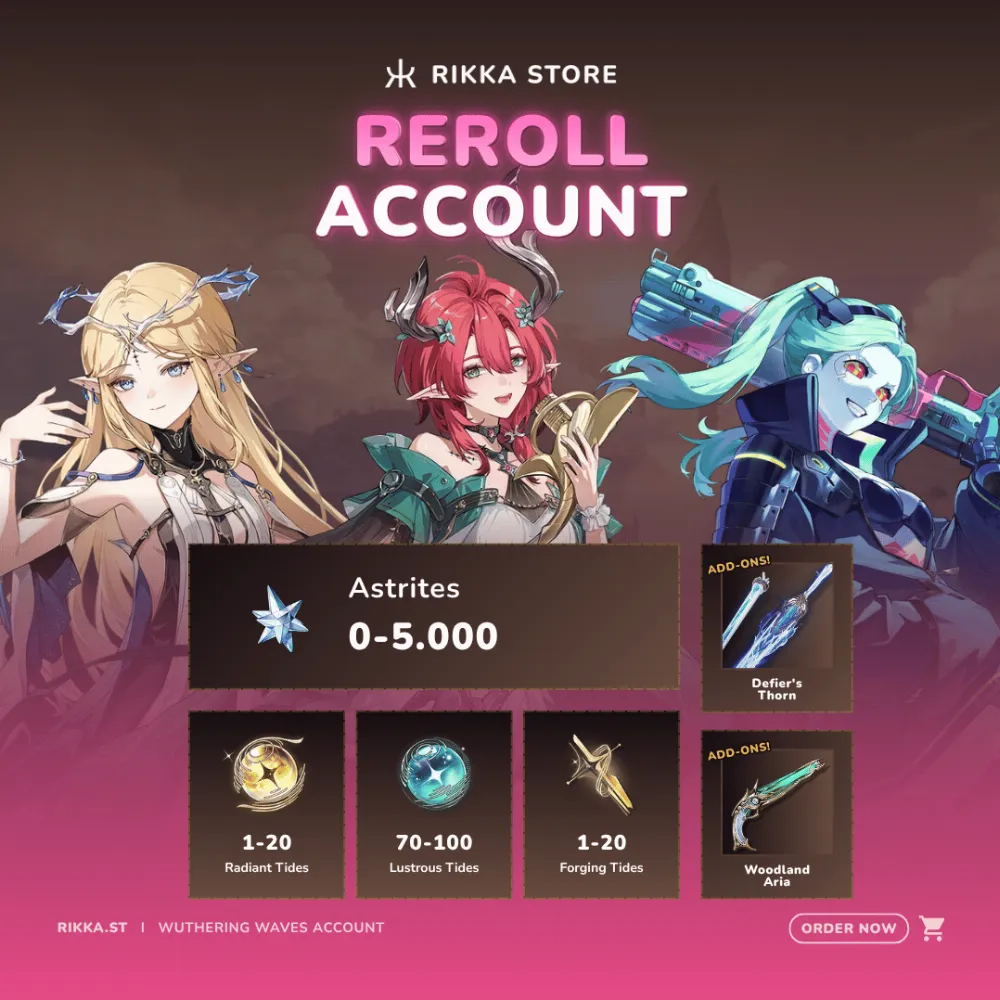 ☆ EU | Cartethyia + Signature + Ciaccona + Signature + 0-5000 Astrites + Rebecca | Reroll Account