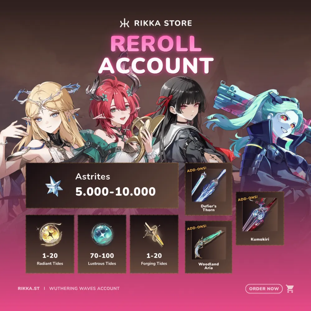 ☆ EU | Cartethyia + Signature + Ciaccona + Signature + Chisa + Signature + 5000+ Astrites + Rebecca