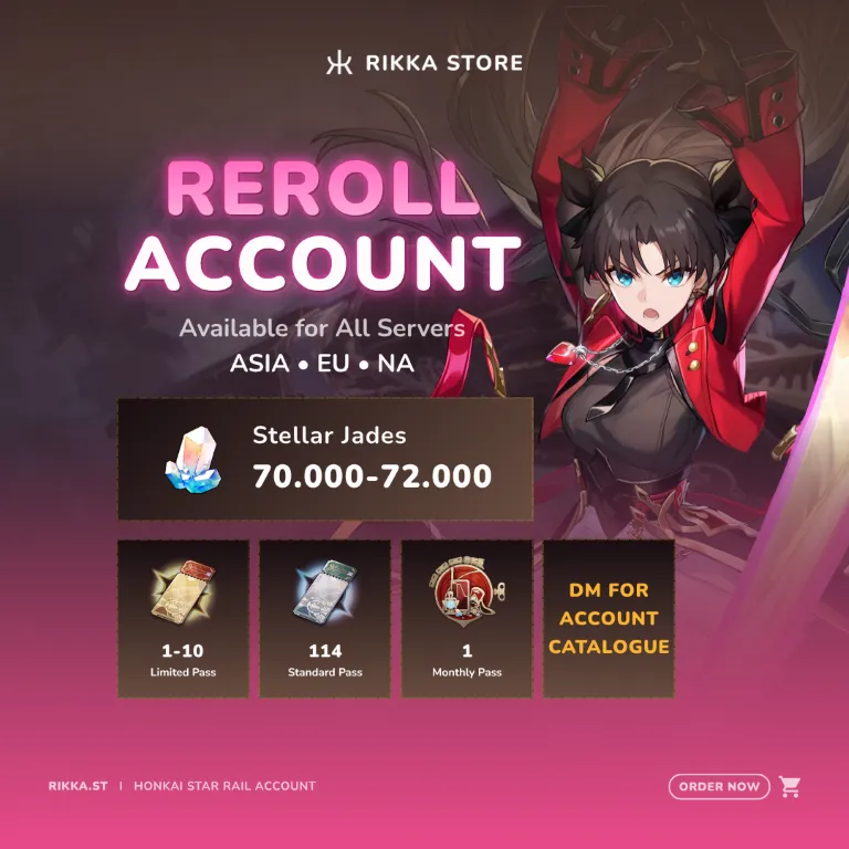 ☆ ASIA | 70000+ Stellar Jades + 100+ Standard Pass | Jades Converted into Special Pass