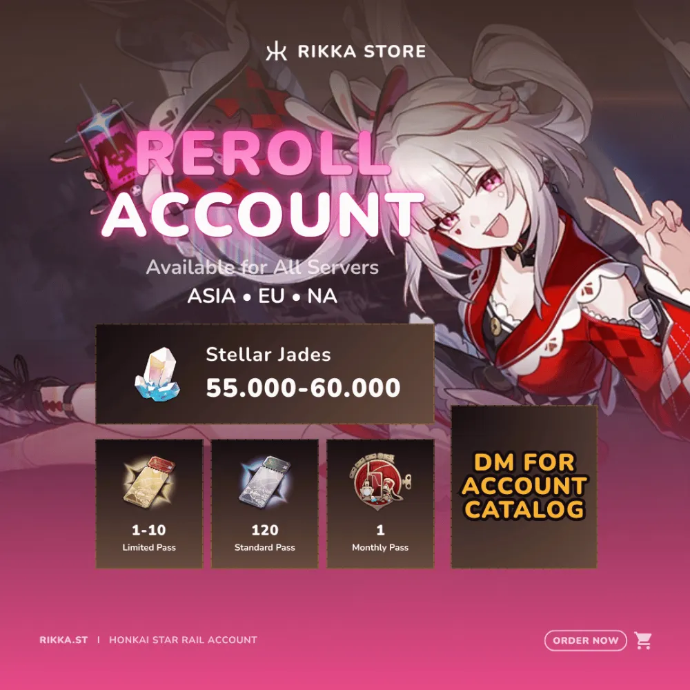 ☆ ASIA | Sparxie + 55000+ Stellar Jades + 120 Standard Pass | Reroll Account