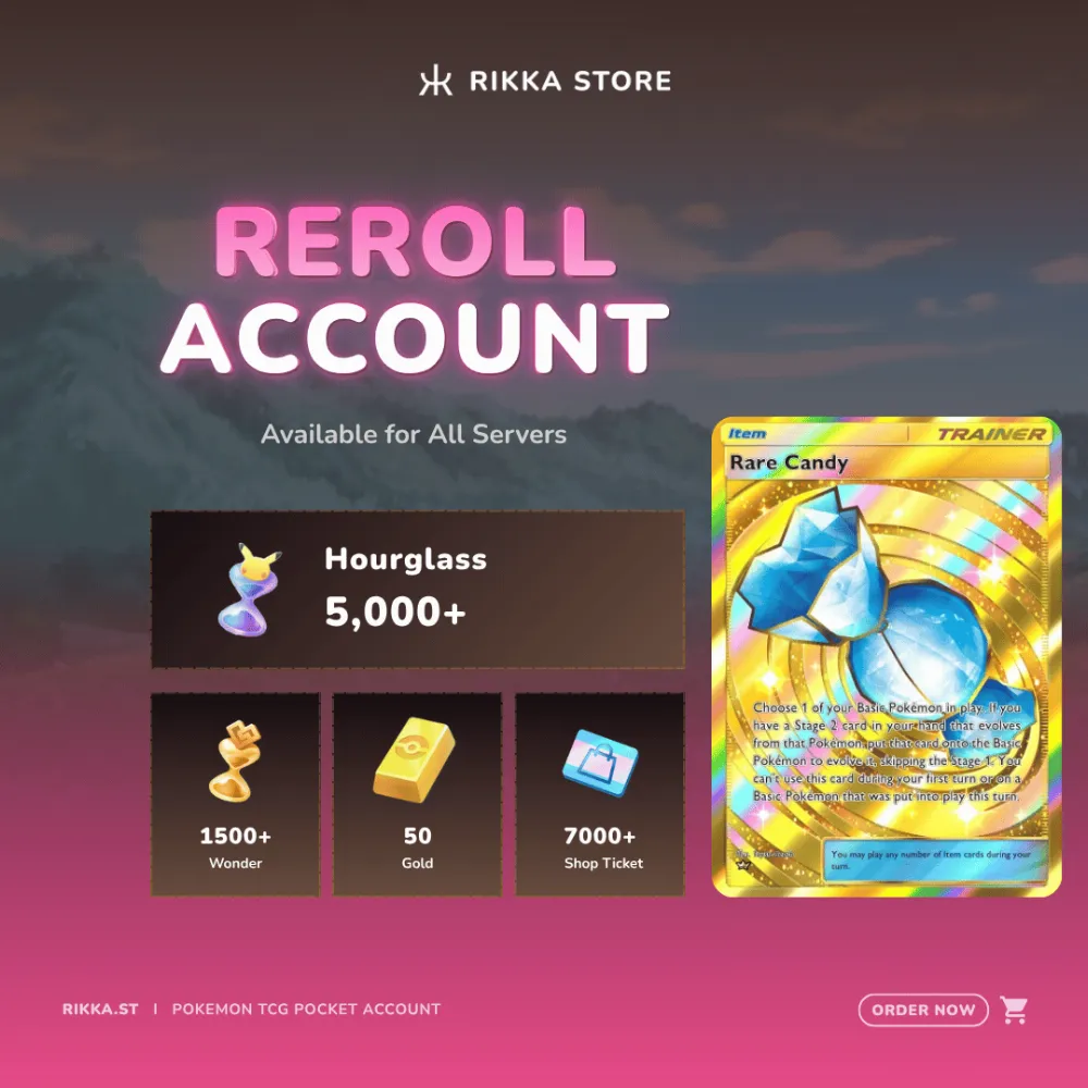 ☆ Korea | 1x Crown Rare Candy | 5000+ Pack Hourglass, 1500+ Wonderglass, 50 Gold | DM for Catalog