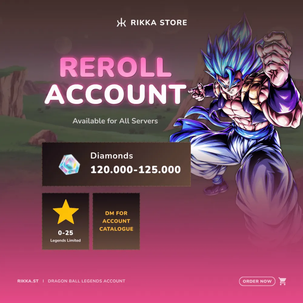 ☆ Global | 120000+ Diamonds + UL Gogeta + 0-25 LL | Android Only | Reroll Account | BNID