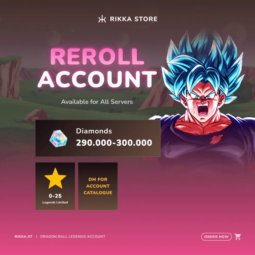 ☆ Global | 290000+ Diamonds + 0-25 LL | Android Only | Reroll Account | BNID