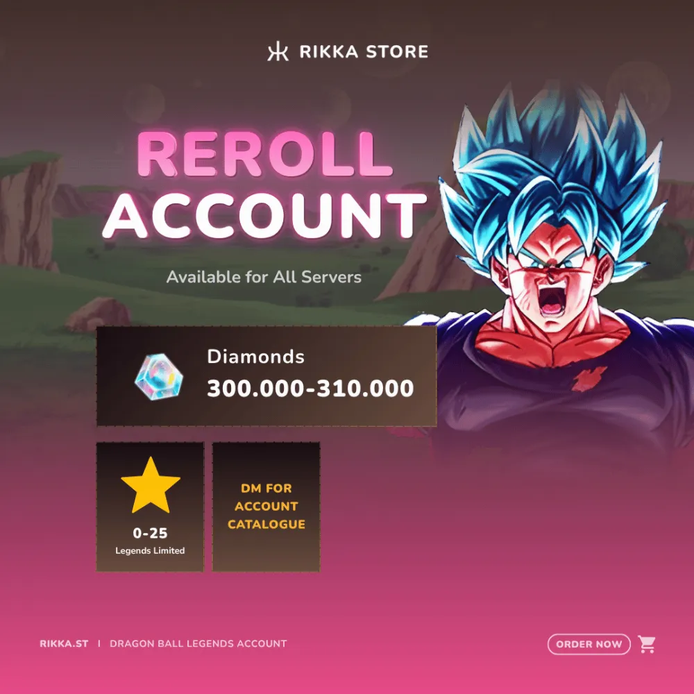 ☆ Global | 300000+ Diamonds + 0-25 LL | Android Only | Reroll Account | BNID