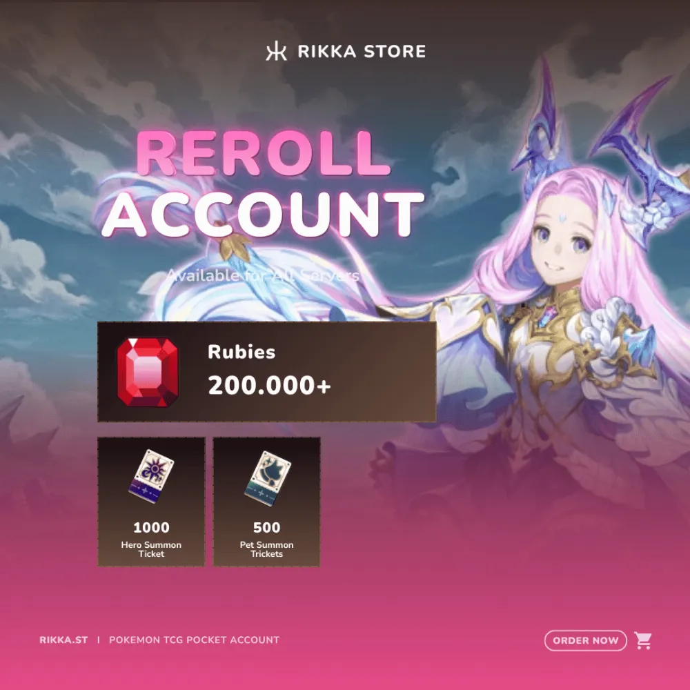 ☆ Global-HMT | 200000+ Rubies, 1000x Hero Tickets, 500x Pet Tickets | 15x Random Legendary Heroes