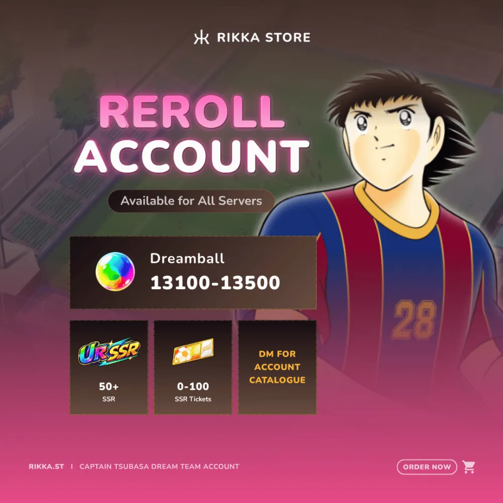 ☆ Global | 13100+ Dream Balls | 50+ SSR + 0-100 SSR Tickets | Lv 1 Reroll Account