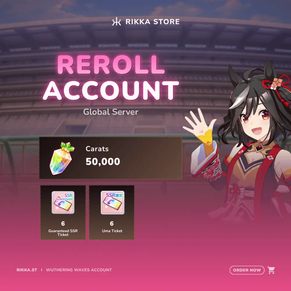 ☆ Global | 50000 Carrats | Kitasan Black (Festival) | 6x Guaranteed SSR Ticket | 6x 3☆ Uma Ticket