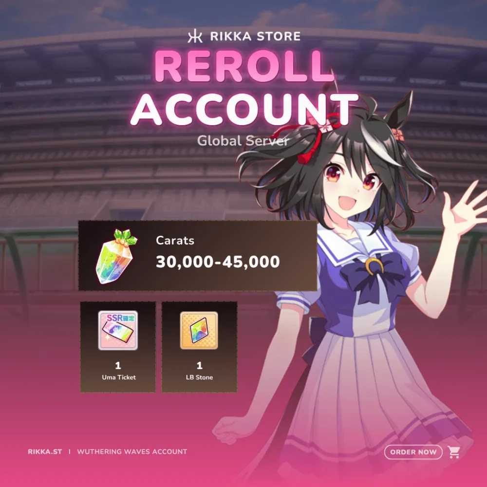 ☆ Global | 30000+ Carrats | MLB Kitasan Black SSR + SSR | 5x SSR Ticket | 1x 3☆ Uma Ticket