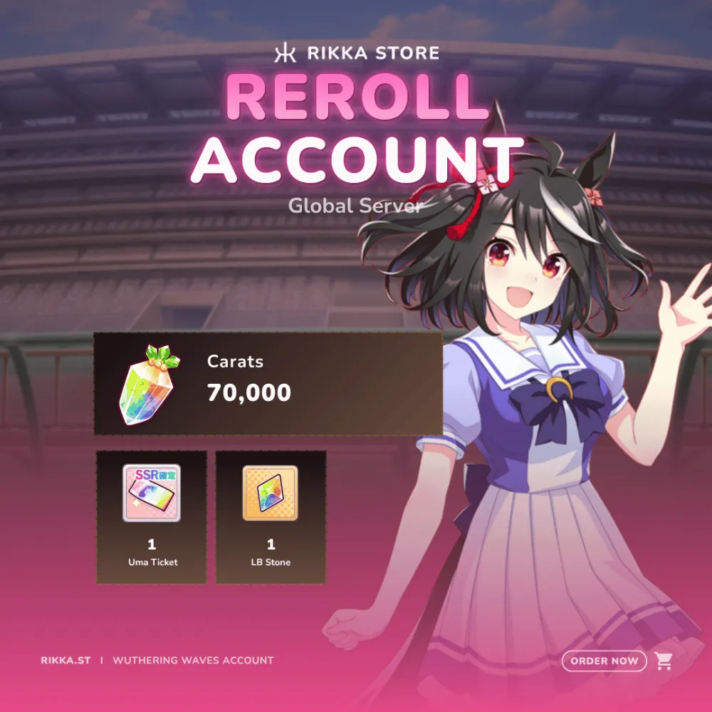 ☆ Global | 70000 Carrats | MLB Kitasan Black SSR | 1-5  3☆ Umas | 1x 3☆ Uma Ticket | 1x LB Stone