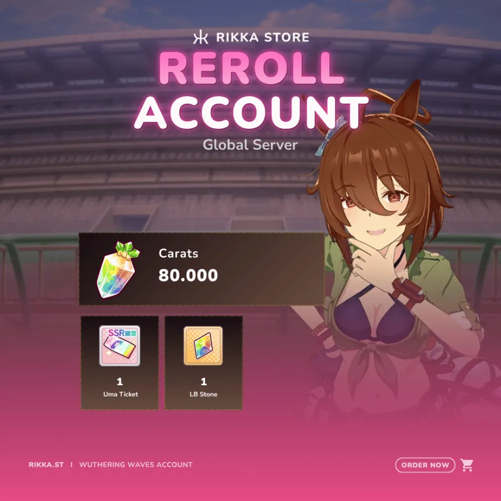 ☆ Global | 80000 Carrats | MLB Agnes Tachyon SSR | 1x 3☆ Uma Ticket | 1x LB Stone | DM For Catalog