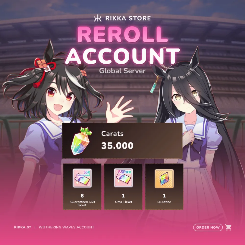 ☆ Global | 35000 Carrats | MLB Kitasan Black SSR + Manhattan Cafe | 6x SSR Ticket