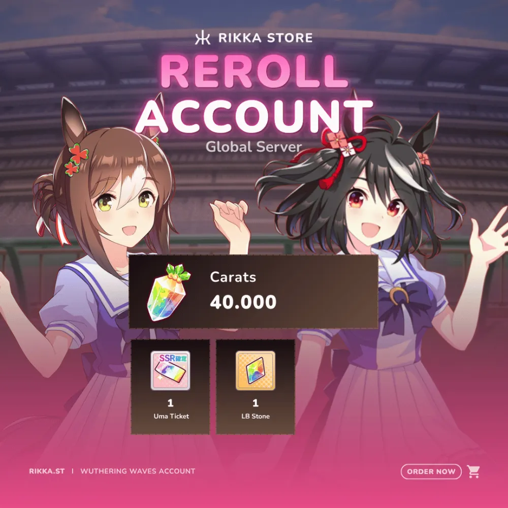 ☆ Global | 40000 Carrats | 4x Fine Motion SSR + MLB Kitasan Black SSR | 1x 3☆ Uma Ticket