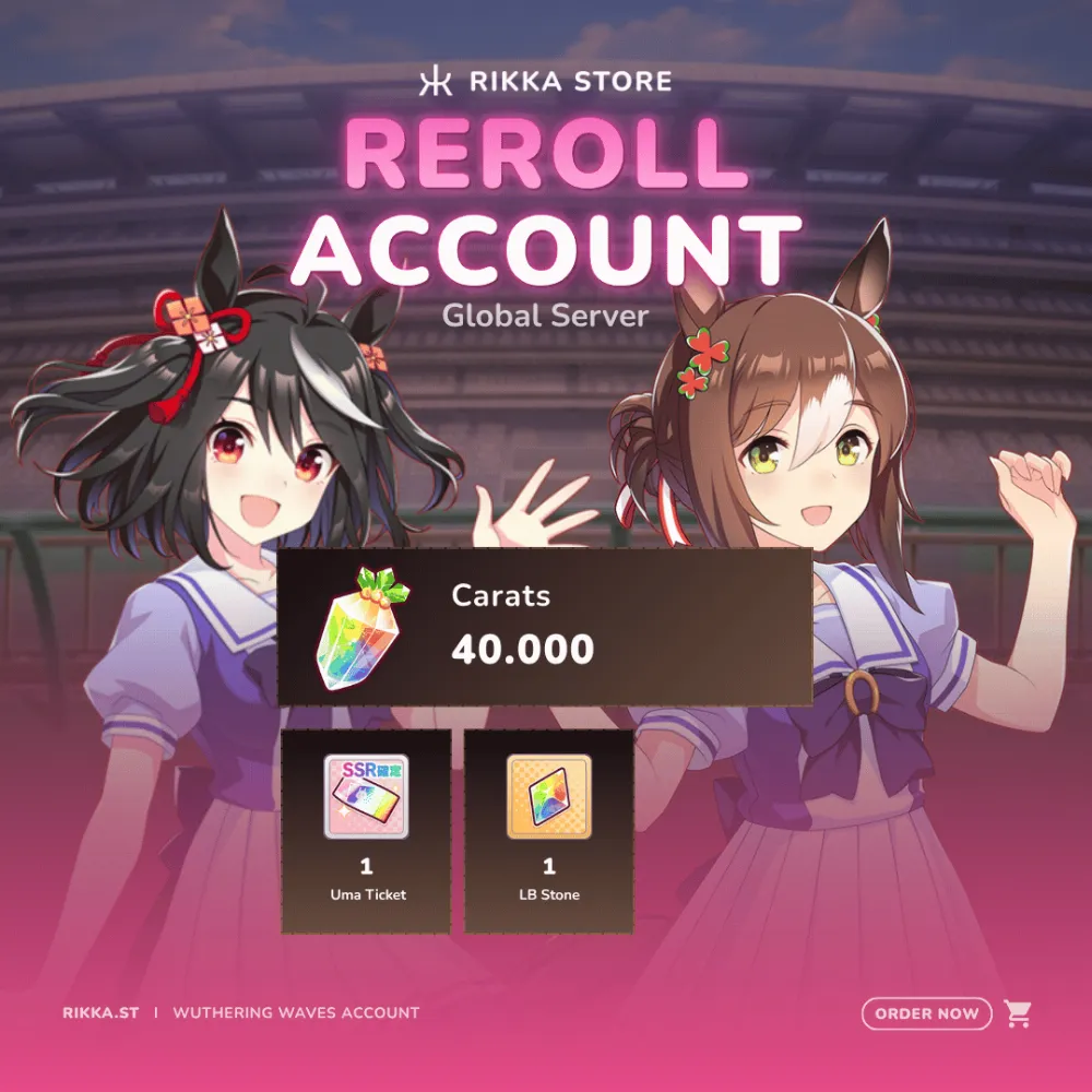 ☆ Global | 40000 Carrats | MLB Kitasan Black SSR + MLB Fine Motion SSR | 1x 3☆ Uma Ticket