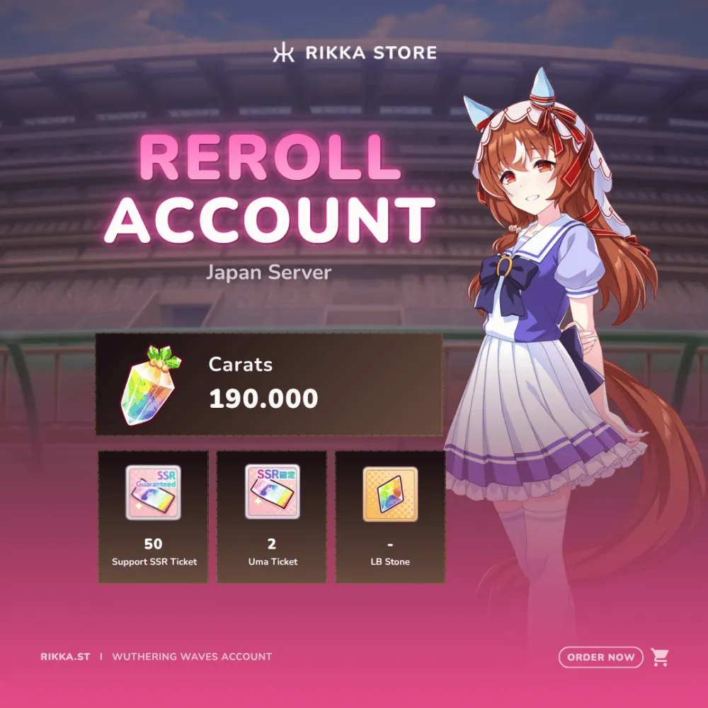 ☆ Japan | 190000 Carrats | Still in Love | 50 SSR Support Cards | 2x 3☆ Uma Ticket | DM For Catalog