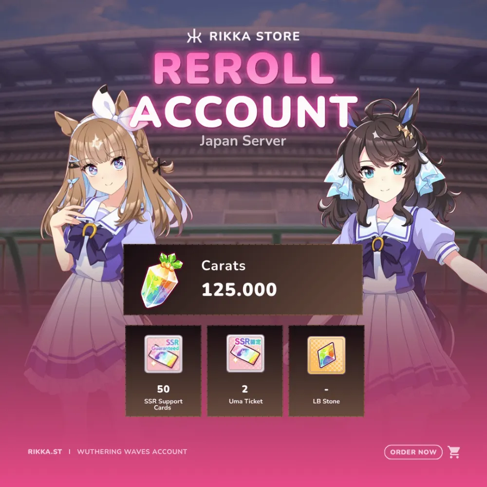 ☆ Japan | 125000 Carrats | MLB Almond Eye SSR + MLB Daring Tact SSR | 50 SSR Support Cards