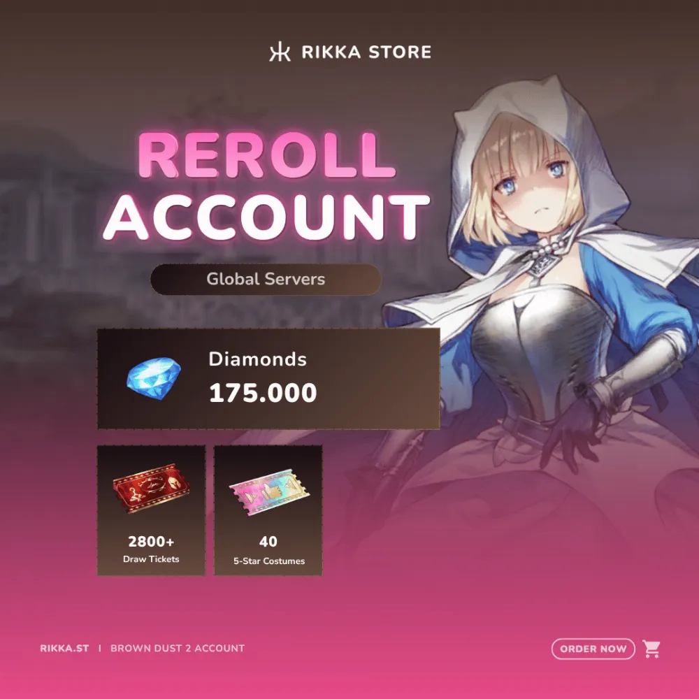 ☆ Global | 175000+ Dia | 2800+ Tix | +5 Mask Costume | 40+ 5☆ + 10-20 Limited | UR Gear