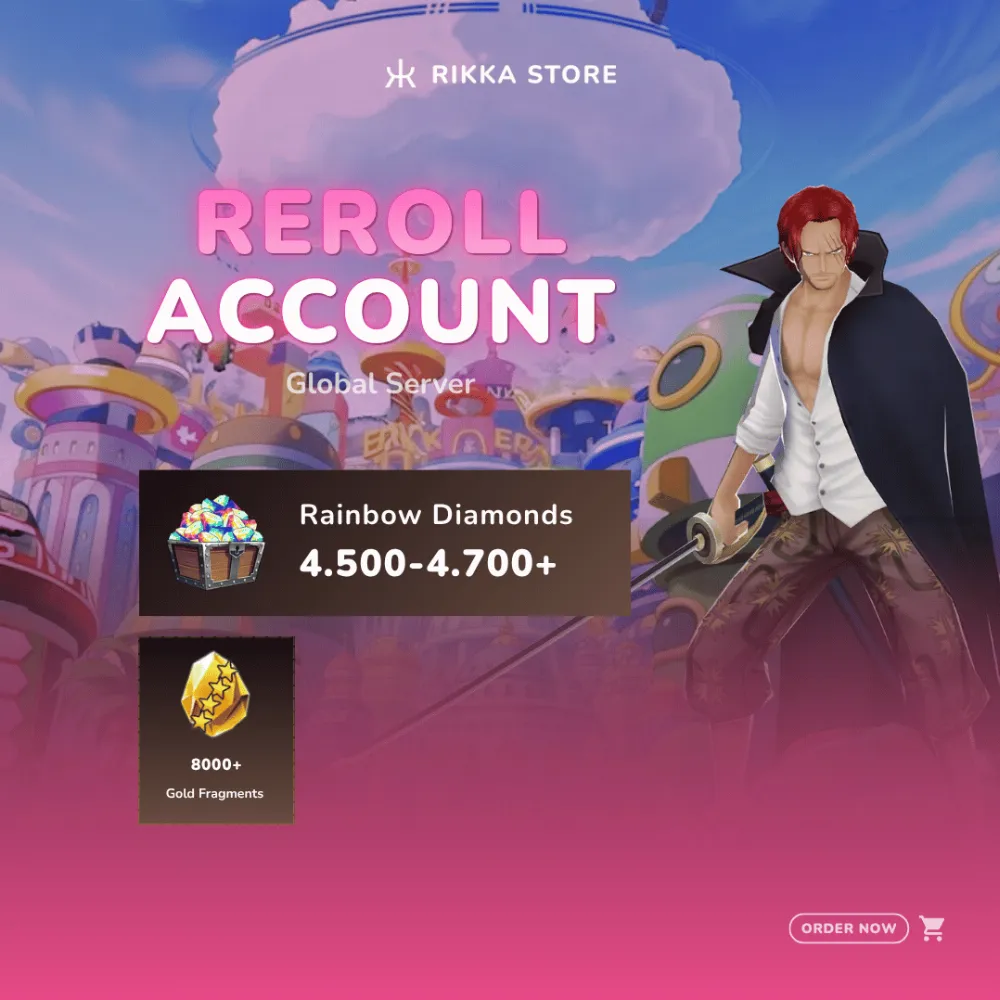 ☆ Global Android | EX Shanks | 4500-4700 Rainbow Diamonds | 8000+ Gold Fragments