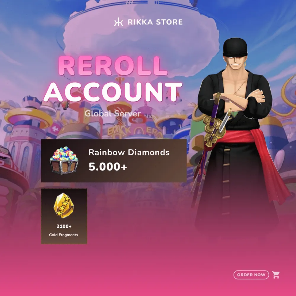 ☆ Global Android | EX Onigashima Zoro | 5000+ Rainbow Diamonds | 2100+ Gold Fragments