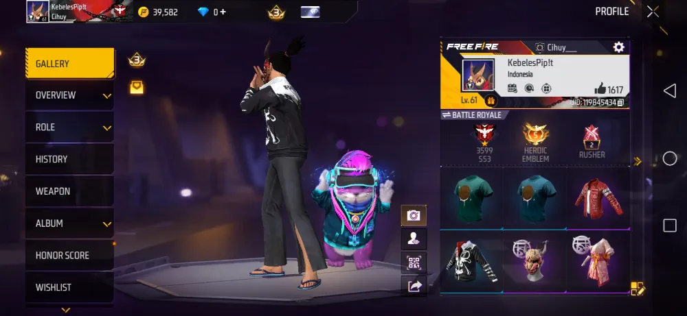 Akun old elite pass s1s5 sg trompet