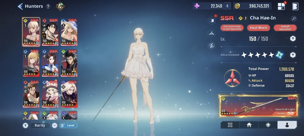 Account Lv 150 Mid to Endgame