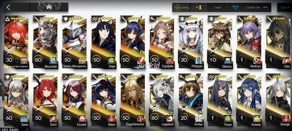 AK GLOBAL STARTERMID 11*6 , LIMITED EXUSIAI ALTER, DEGENBRECHER,EYJA,SURTR,SARIA,BLAZE,MOUNTAIN,CHEN