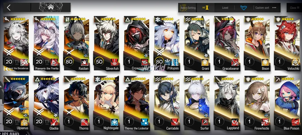 ARKNIGHTS GLOBAL STARTERMID 10*6, LIMITED LAPPLAND ALTER , PRAMANIX ALTER,ULPIANUS,THORN,THORN ALTER