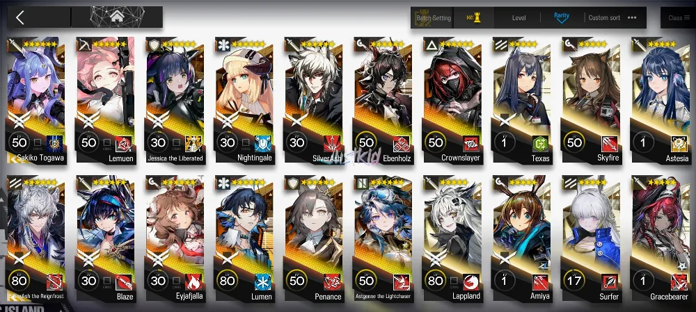 ARKNIGHTS GLOBAL STARTERMID 13*6, 2 LIMITED SAKIKO,SILVERASH ALTER , LEMUEN,BLAZE,JESSICA ALTER,EYJA