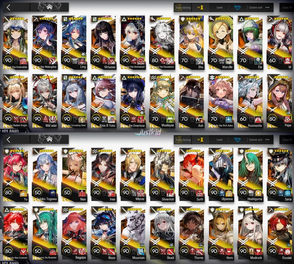 ARKNIGHTS GLOBAL LV120 , 25/29 LIMITED TEXAS ALTER AND LING MAXPOT , 98*6 , 364 T.O , 122 E2