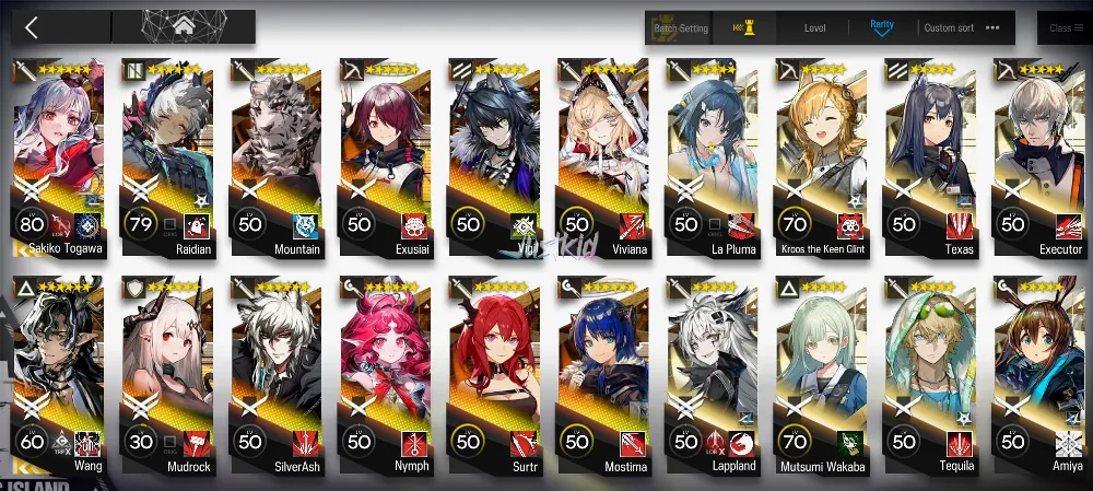 ARKNIGHTS GLOBAL EARLYMID 12*6 , 2 LIMITED SAKIKO,WANG , NYMPH,MUDROCK,MOUNTAIN,SILVERASH,EXUSIAI