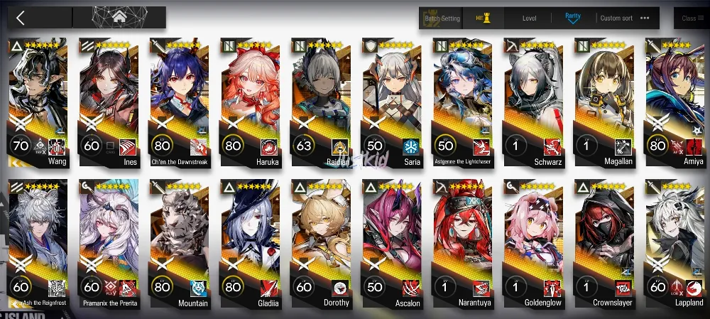 ARKNIGHTS GLOBAL MIDGAME 18*6 , 2 LIMITED WANG,SILVERASH ALTER , PRAMANIX ALTER,HARUKA,INES,ASCALON