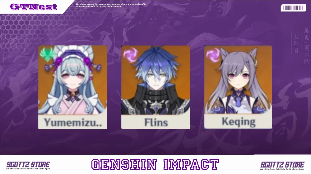 ASIA | AR 10 | Female | Flins + Yumemizuki + Keqing | All Unset