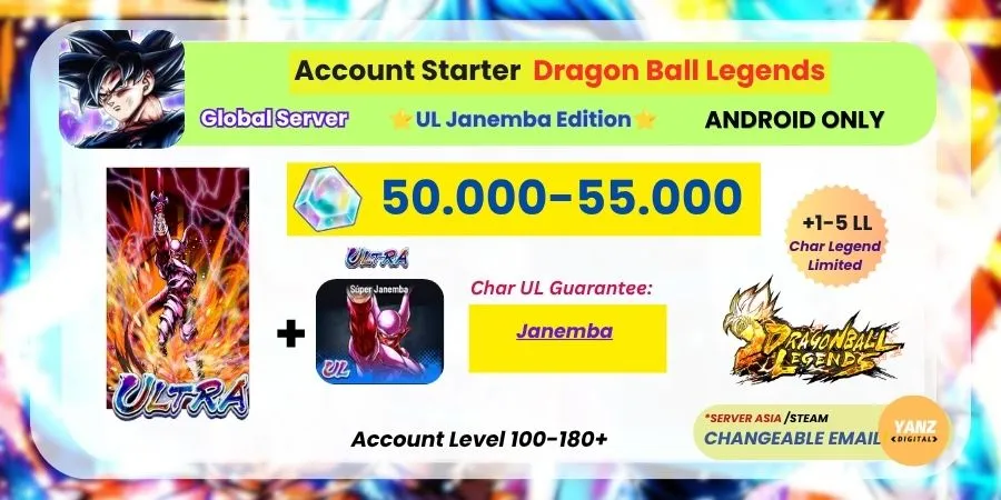 [ANDROID] DBL Account | UL Janemba Edition | 50.000-55.000 CC + | 1–5 Legends Limited