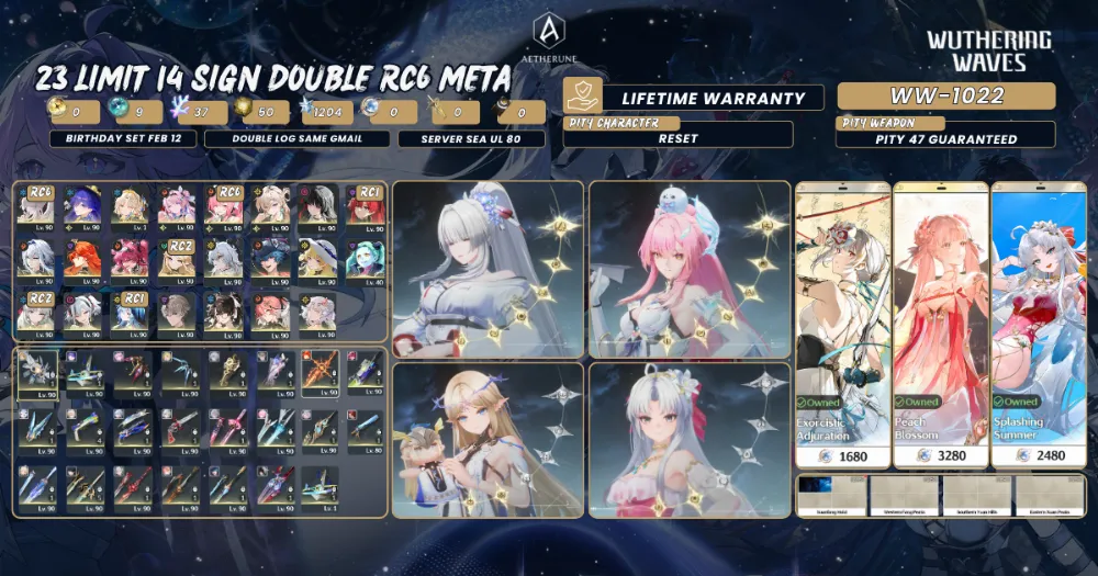 [SEA UL80]23 Limit 14 Sign|Hiyuki RC6S1+Aemeath RC6S1+Lucilla+Suisui+Denia+Lynae+Chisa S1|1022