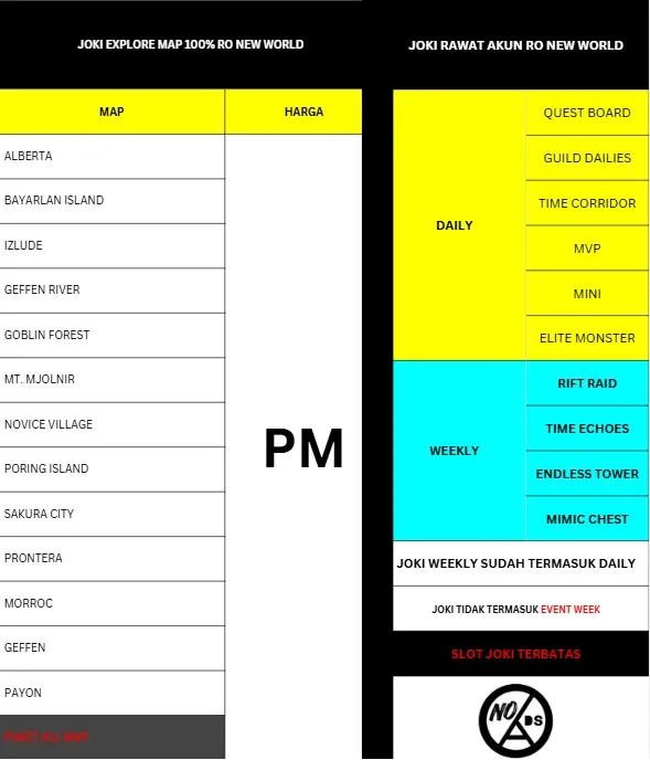 CUSTOM JOKI DAILY + EVENT MALAM