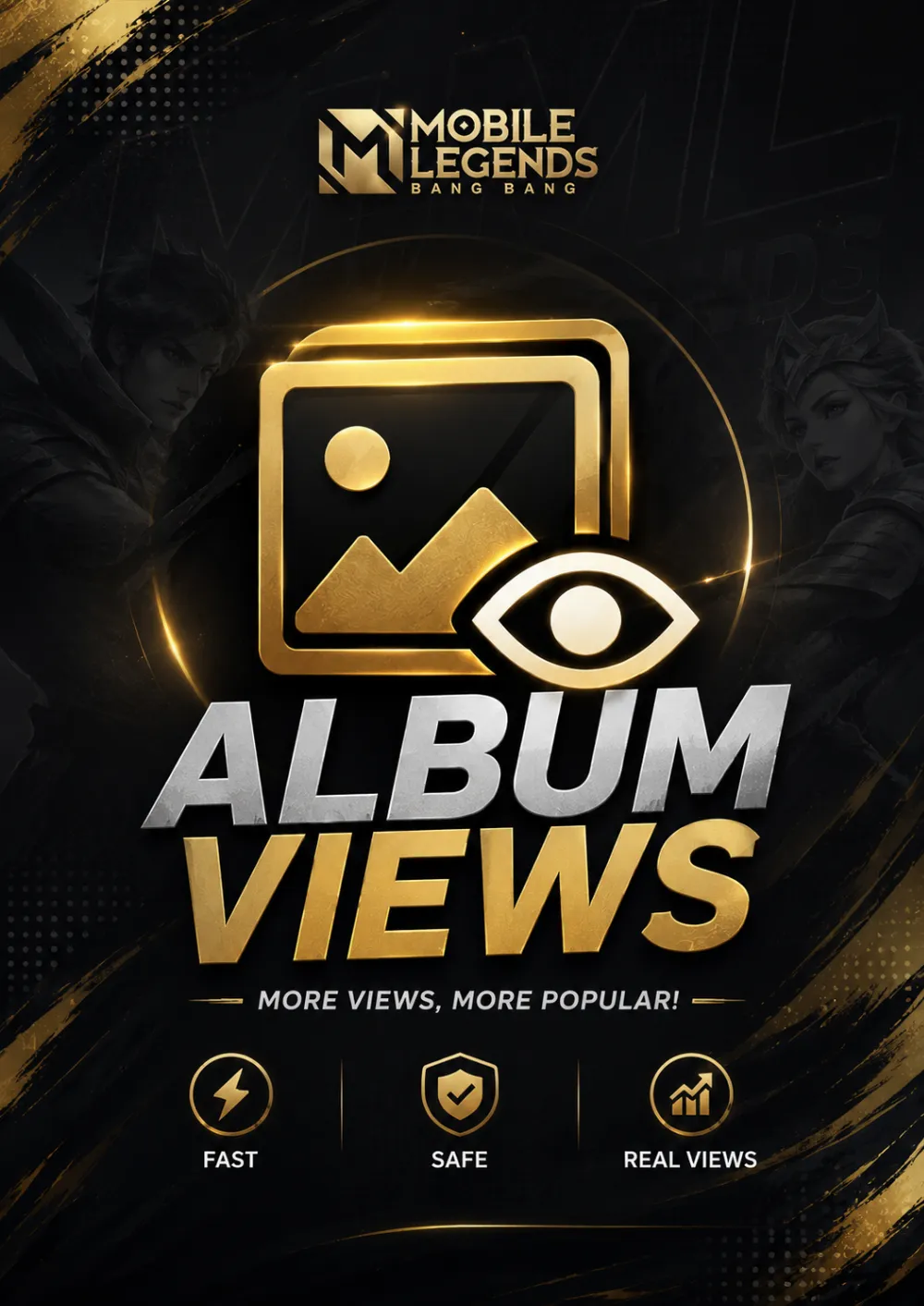 100K Views Untuk 1 Album Mobile legend + Bonus Untuk Pelanggan Setia ( Bisa Dibagi )