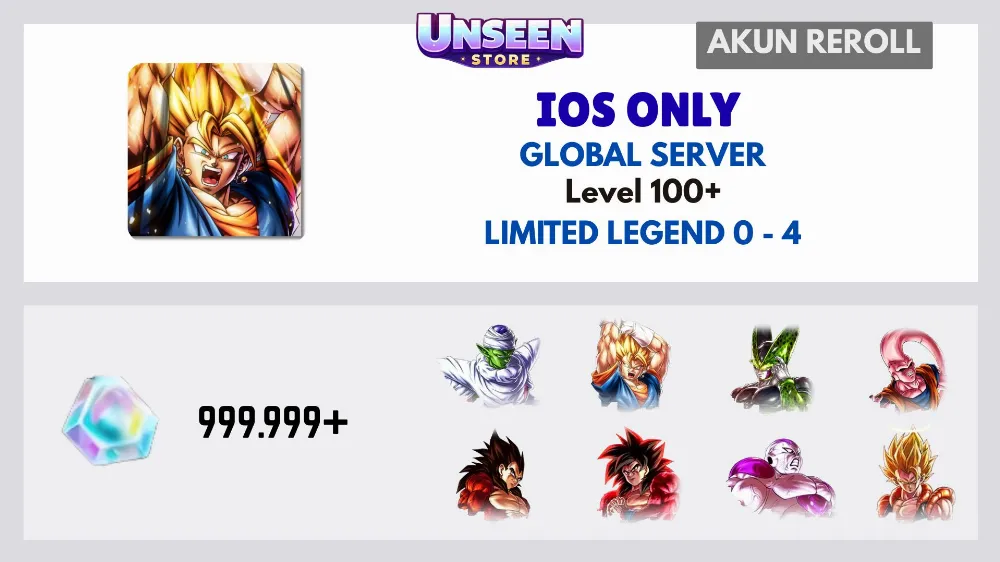 Akun Reroll Dragon Ball Legends [IOS]