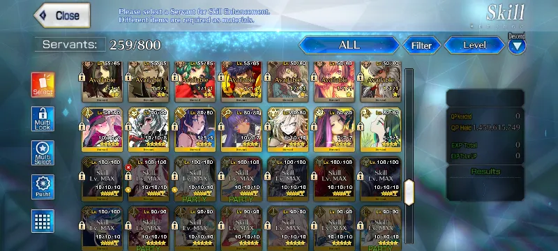 [NA] Akun FGO NA 65 SSR (71 WNP)