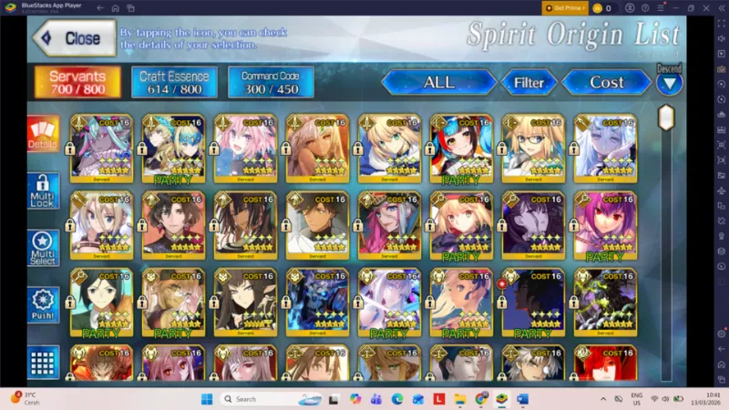 [NA] Akun FGO NA 40 SSR (49 WNP)