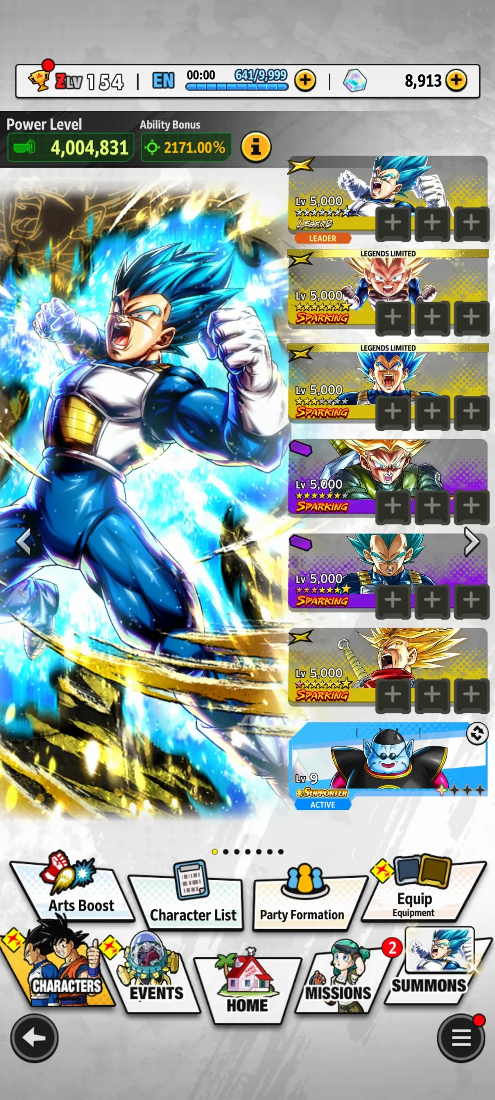 Akun DragonBall Legends VEGETA FULLSTAR