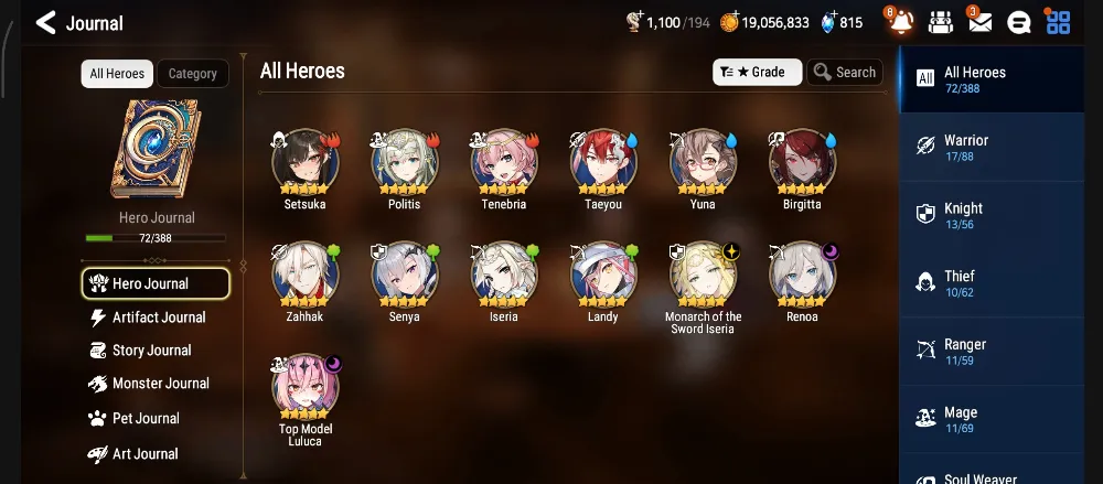 Global Unverif | Starter Monarch Iseria + top Model Luluca + Renoa collab czn